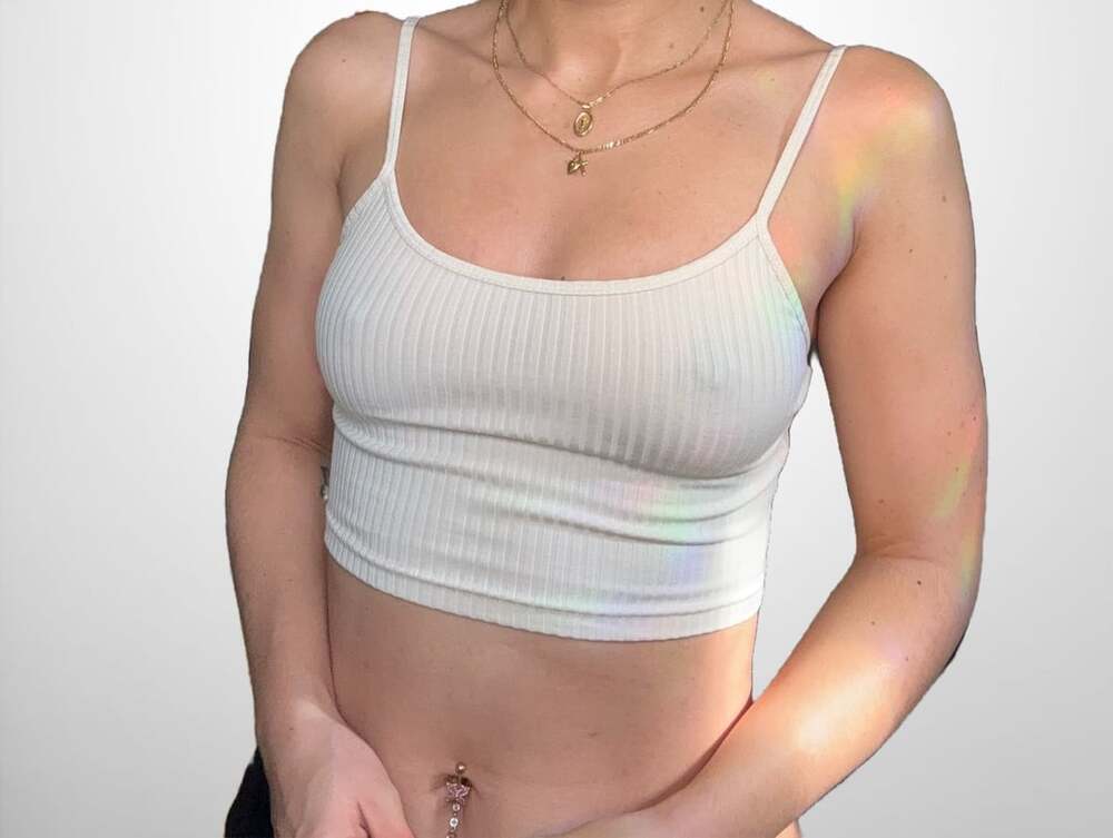 Wilfred Free Essa Tank Size XS Cream Ribbed Crop Camisole
